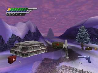 007: Tomorrow Never Dies (PlayStation) screenshot: View from the watchtower