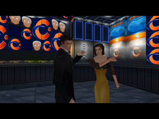 007: Tomorrow Never Dies (PlayStation) screenshot: Bond getting slapped by Paris.