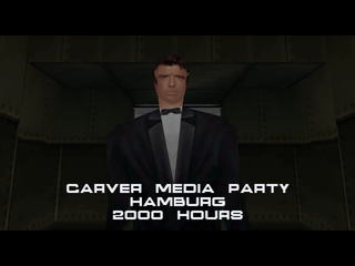 007: Tomorrow Never Dies (PlayStation) screenshot: Bond crashing the Carver party.