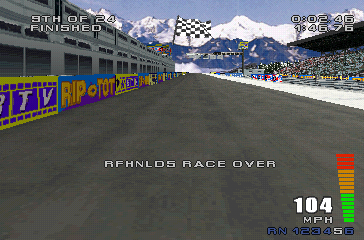 Sports Superbike 2 (PlayStation) screenshot: Race over.
