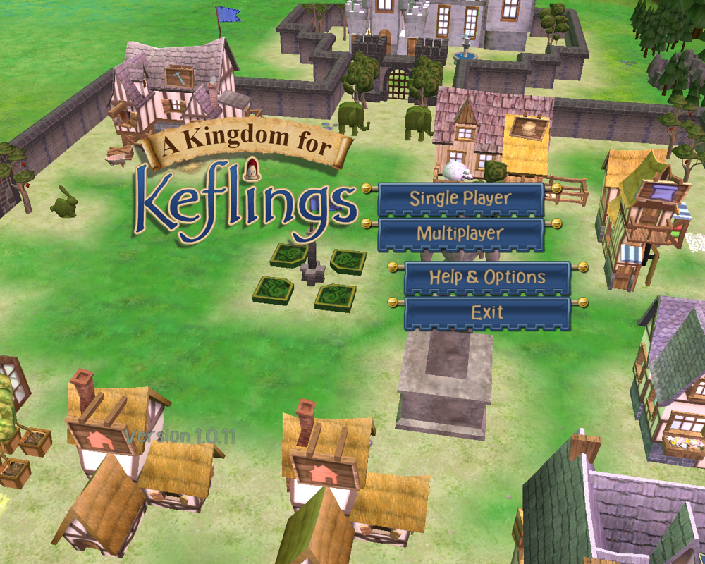A Kingdom for Keflings (Windows) screenshot: Main menu