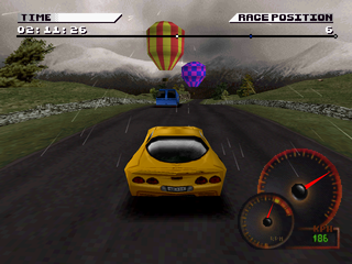 Test Drive 4 (PlayStation) screenshot: Balloons