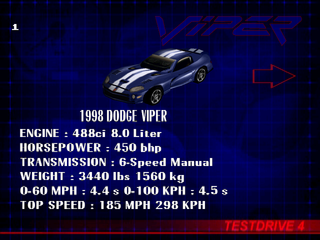 Screenshot of Test Drive 4 (PlayStation, 1997) - MobyGames