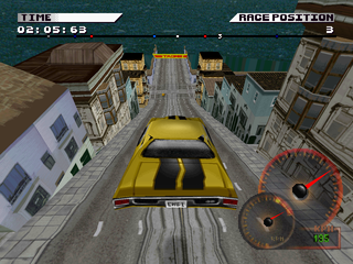 Test Drive 4 (PlayStation) screenshot: Air time