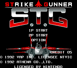 Strike Gunner S.T.G. (SNES) screenshot: Title screen