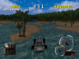 Test Drive: Off-Road 2 (PlayStation) screenshot: Flooded area