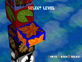 Frogger (PlayStation) screenshot: Level selection