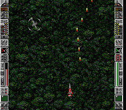 Strike Gunner S.T.G. (SNES) screenshot: Using the heavy vulcan