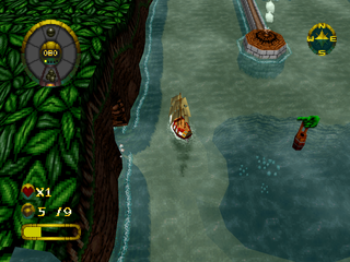Shipwreckers! (PlayStation) screenshot: Secret entrance
