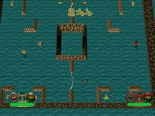 Shipwreckers! (PlayStation) screenshot: Multiplayer mode