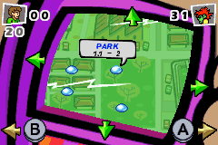 Princess Natasha: Student • Secret Agent • Princess (Game Boy Advance) screenshot: Selecting an area to clear