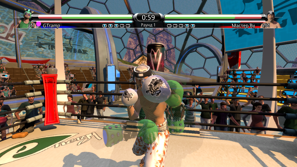 Sports Champions 2 (PlayStation 3) screenshot: Boxing - my opponent in custom gloves