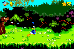 Disney's Donald Duck Adv@nce!*# (Game Boy Advance) screenshot: Being chased.