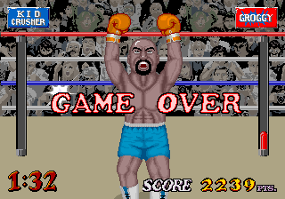 Heavyweight Champ (Arcade) screenshot: You Loose - Game Over