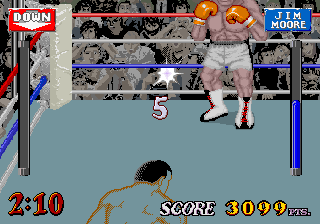 Heavyweight Champ (Arcade) screenshot: Get up! Final countdown