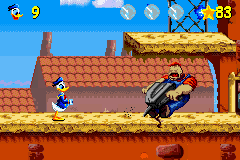 Disney's Donald Duck Adv@nce!*# (Game Boy Advance) screenshot: Level: Duckburg.