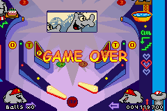 Ottifanten-Pinball (Game Boy Advance) screenshot: Game over