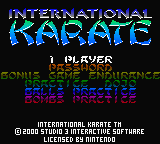 International Karate 2000 (Game Boy Color) screenshot: Main Menu