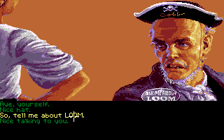 The Secret of Monkey Island (Amiga) screenshot: Ask me about Loom.