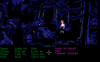 The Secret of Monkey Island (Amiga) screenshot: In the forest.