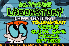 Dexter's Laboratory: Chess Challenge (Game Boy Advance) screenshot: Main menu