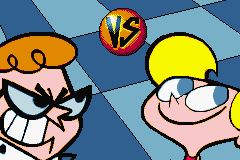 Dexter's Laboratory: Chess Challenge (Game Boy Advance) screenshot: Pre-game taunting w/voices