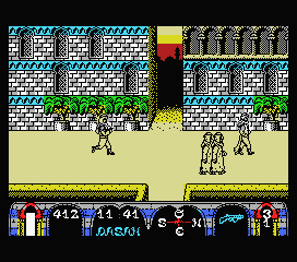 Tuareg (MSX) screenshot: I must have done something wrong. There's the police.