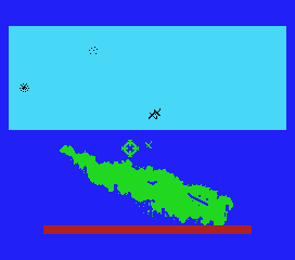 Battle for Midway (MSX) screenshot: Man the guns! Shoot them down!