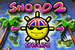 Snood 2: On Vacation (Game Boy Advance) screenshot: Language selection