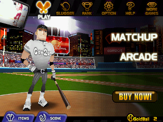 Homerun Battle 3D (Android) screenshot: Main menu (Free version)