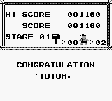 Pri Pri Primitive Princess! (Game Boy) screenshot: Level clear.