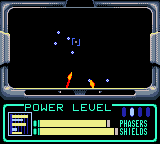 Star Trek: Generations - Beyond the Nexus (Game Gear) screenshot: Firing phasers