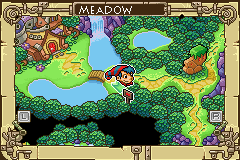 Juka and the Monophonic Menace (Game Boy Advance) screenshot: The map