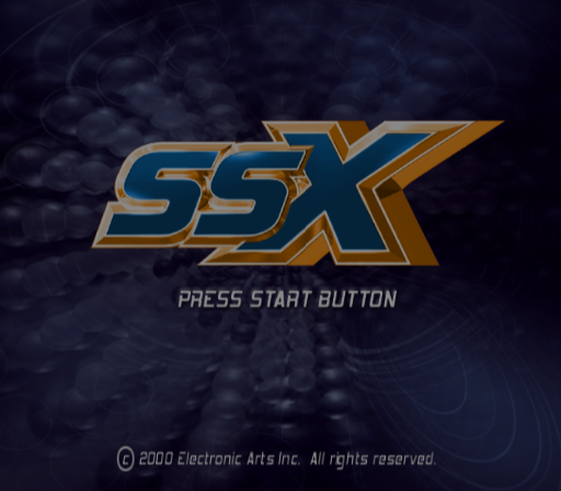 SSX (PlayStation 2) screenshot: Title screen.