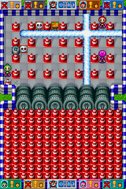 Bomberman (Nintendo DS) screenshot: Now THAT'S an explosion!