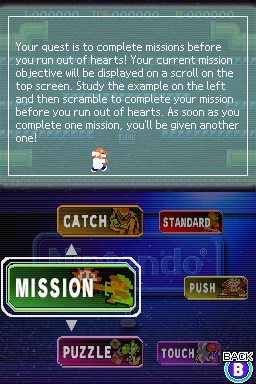 Tetris DS (Nintendo DS) screenshot: The main menu, with tons of play modes.