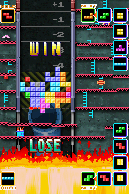 Tetris DS (Nintendo DS) screenshot: WIN!