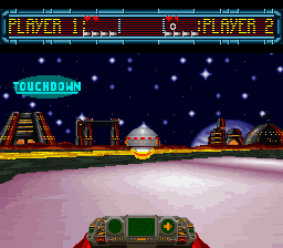 Space Football: One on One (SNES) screenshot: Scored a touchdown