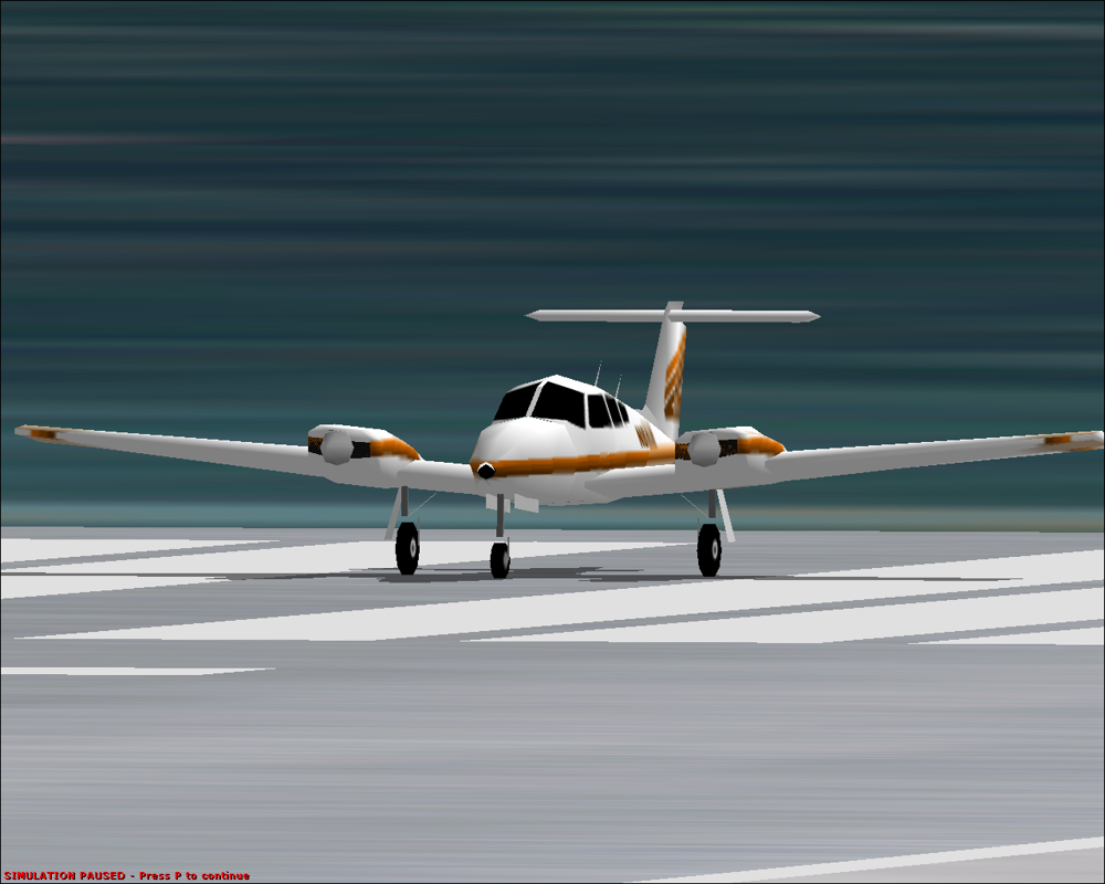 Apollo Collection 4: Business Jets (DOS) screenshot: Piper PA-44-180 Seminole (FS2000)