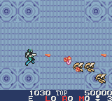 Space Marauder (Game Boy Color) screenshot: Stage 1 begins