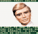 Thunderbirds (Game Boy Color) screenshot: Gordon gives you your second mission.