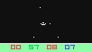 Videocart-23: Galactic Space Wars (Channel F) screenshot: Another type of enemy craft (Galactic Space Wars)