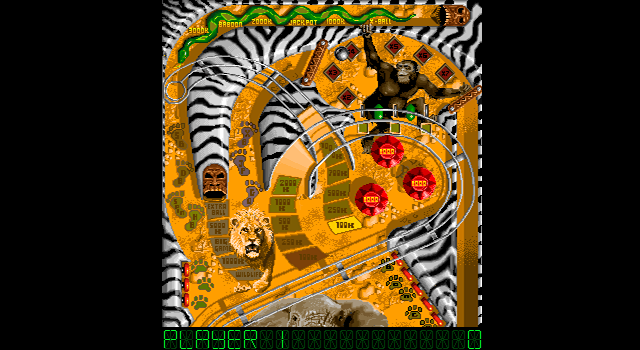 Pinball Arcade (DOS) screenshot: Safari, SVGA, top