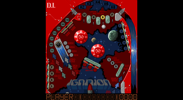 Pinball Arcade (DOS) screenshot: Ignition, SVGA, top