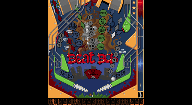 Pinball Arcade (DOS) screenshot: Beat Box, SVGA, bottom