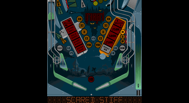 Pinball Arcade (DOS) screenshot: Nitemare, SVGA, bottom