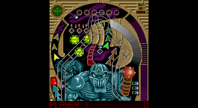 Pinball Arcade (DOS) screenshot: Revenge of the Robot Warriors, SVGA, top
