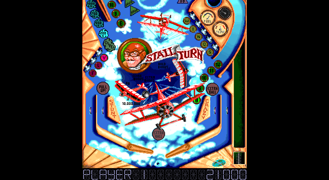 Pinball Arcade (DOS) screenshot: Stall Turn, SVGA, bottom