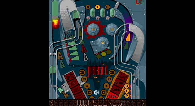 Pinball Arcade (DOS) screenshot: Nitemare, SVGA, top