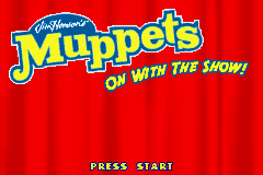 The Muppets: On with the Show (Game Boy Advance) screenshot: Title screen